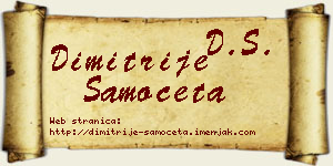 Dimitrije Samočeta vizit kartica